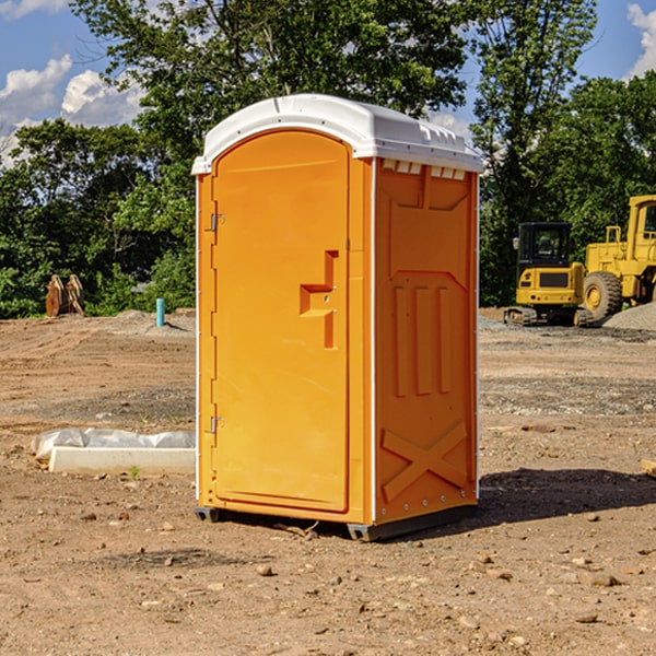 how often are the porta potties cleaned and serviced during a rental period in Blanding Utah